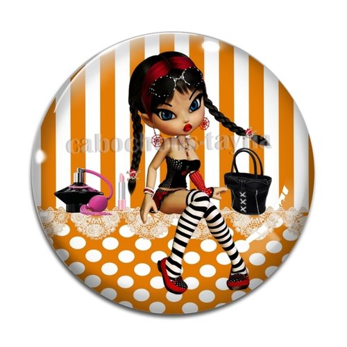 Cabochon petite fille, résine ou verre différente taille