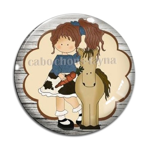 Cabochon petite fille, résine ou verre différente taille