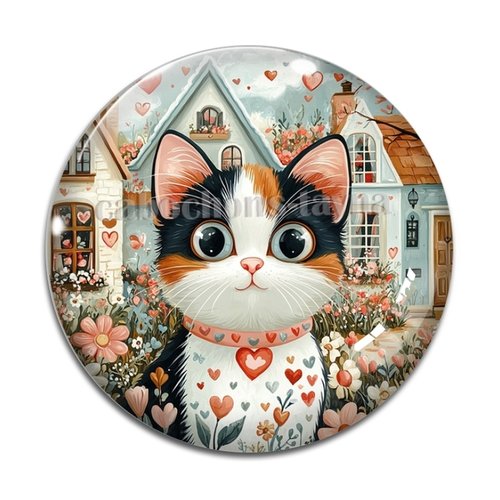Cabochon chat, résine ou verre différente taille