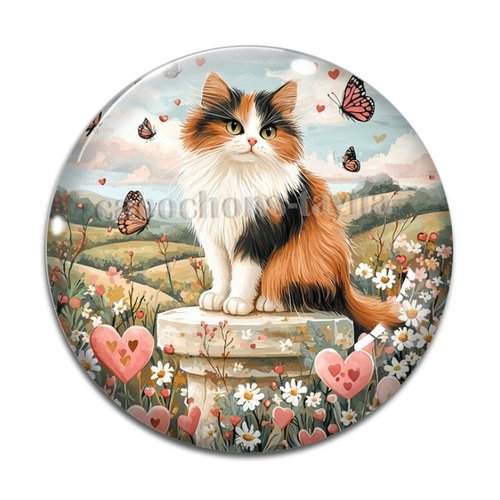 Cabochon chat, résine ou verre différente taille