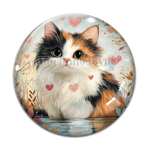 Cabochon chat, résine ou verre différente taille