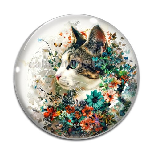 Cabochon chat, résine ou verre différente taille