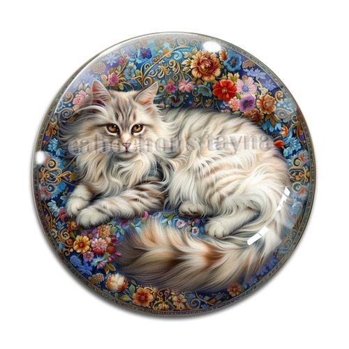 Cabochon chat, résine ou verre différente taille