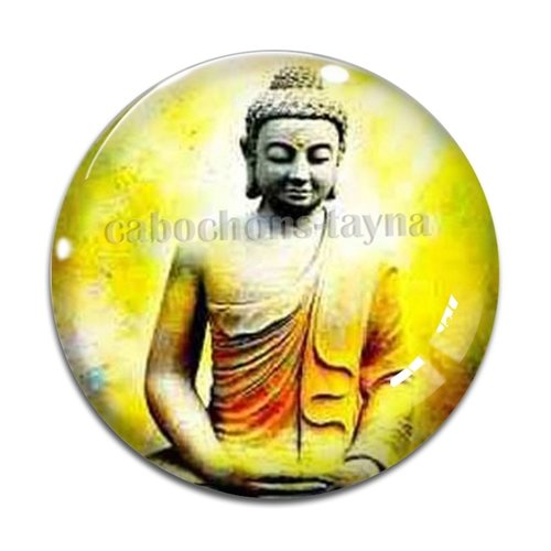Cabochon bouddha méditation, résine ou en verre différente taille