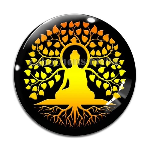 Cabochon bouddha méditation, résine ou en verre différente taille