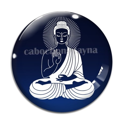 Cabochon bouddha méditation, résine ou en verre différente taille