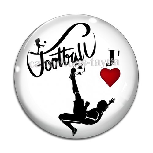 Cabochon football, cabochon résine, verre rond différente taille