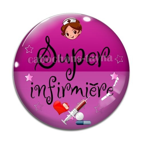 Cabochon super infirmière résine ou verre différente taille