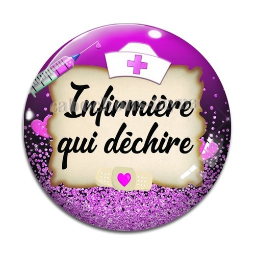 Cabochon infirmière qui déchire résine - ou verre différente taille