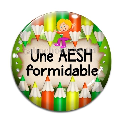 Cabochon une aesh formidable, cabochon résine - ou verre rond différente taille
