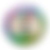 Cabochon je suis une atsem qui déchire, cabochon résine - ou verre rond différente taille