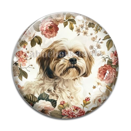 Cabochon chien, cabochon résine - ou verre rond différente taille