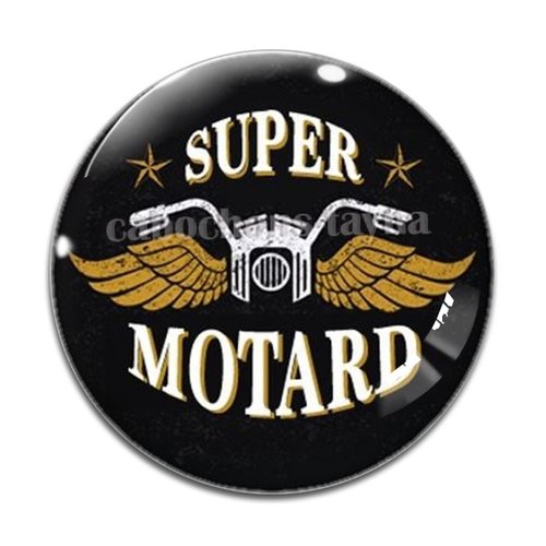 Cabochon super motard, cabochon résine, verre rond différente taille