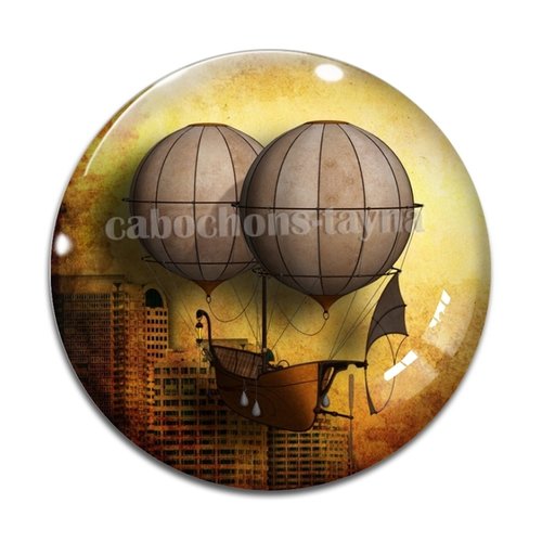 Cabochon steampunk, résine ou verre rond différente taille
