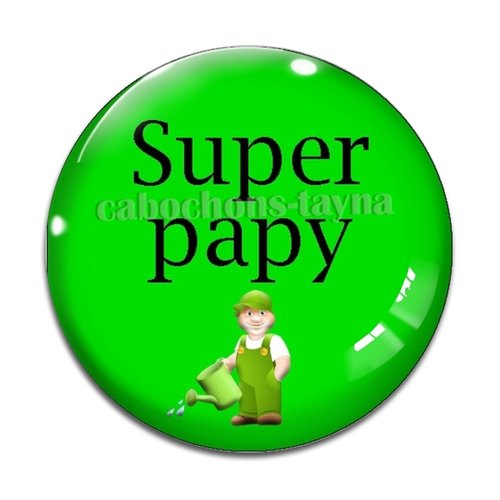 Cabochon super papy, résine ou verre rond différente taille