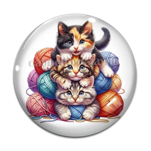 Cabochon chaton, cabochon résine - ou verre rond différente taille