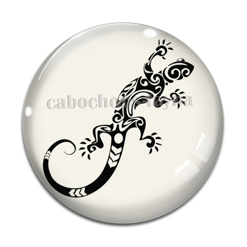 Cabochon salamandre , cabochon résine - ou verre rond différente taille