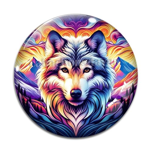 Cabochon loup, cabochon résine - ou verre rond différente taille