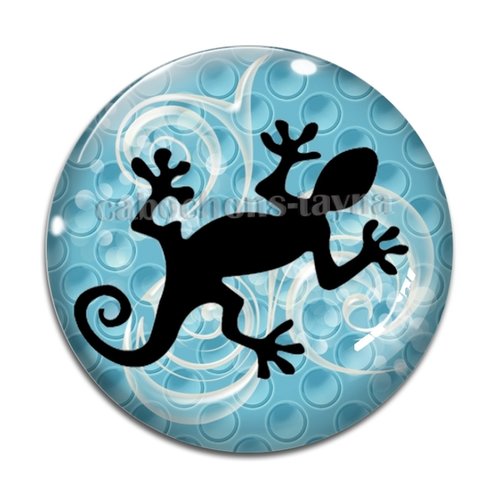 Cabochon salamandre, cabochon résine ou verre rond différente taille