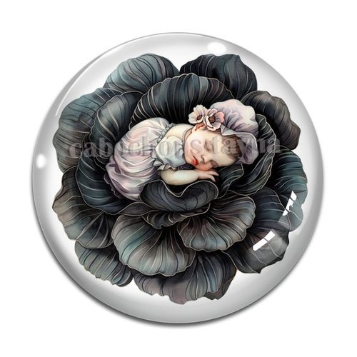 Cabochon bébé, résine ou verre différente taille