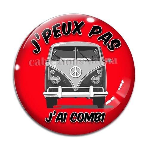 Cabochon j'peux pas j'ai combi, cabochon résine ou verre rond différente taille