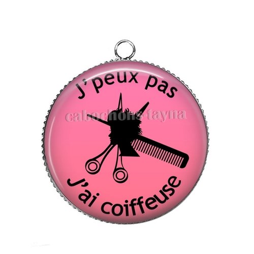 Pendentif j'peux pas j'ai coiffeuse