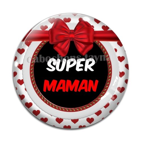 Cabochon super maman, cabochon résine ou verre rond différente taille