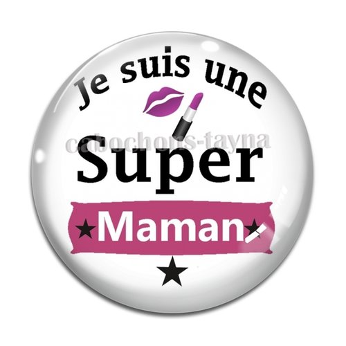 Cabochon super maman, cabochon résine ou verre rond différente taille