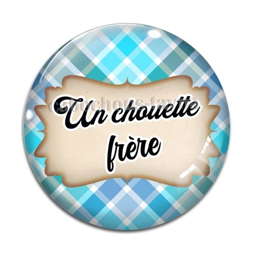 Cabochon un chouette frère, cabochon résine, verre rond différente taille