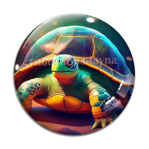 Cabochon tortue, résine ou verre différente taille