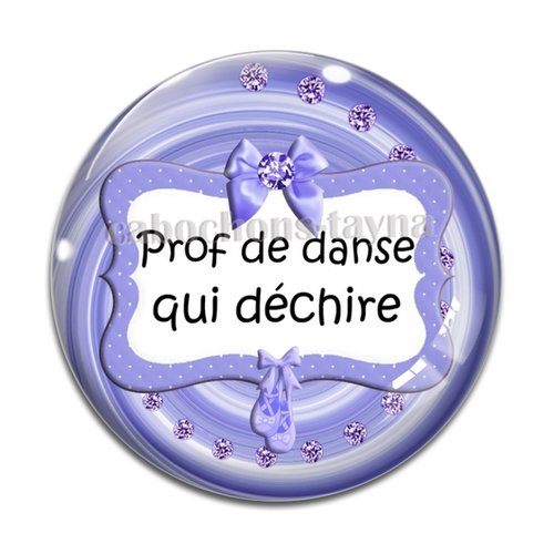 Cabochon prof de danse formidable, résine ou verre différente taille