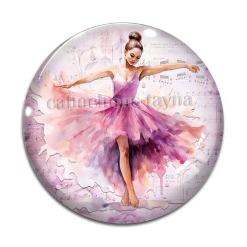 Cabochon danseuse, résine ou verre différente taille