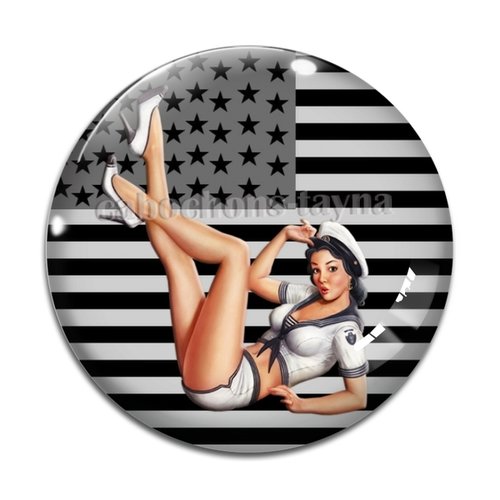 Cabochon pin up, résine ou verre rond différente taille