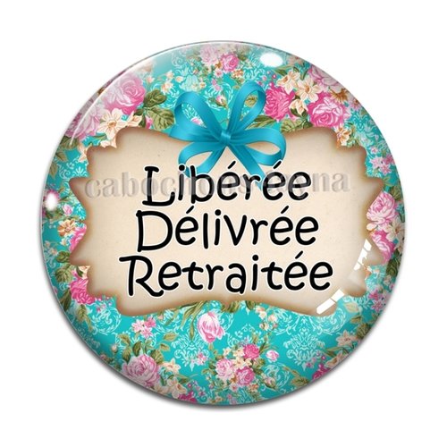 Cabochon libérée, délivrée, retraitée, cabochon résine, verre rond différente taille