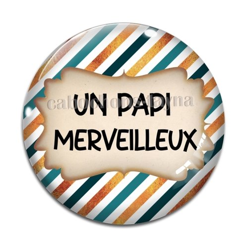 Cabochon un papi merveilleux, résine ou verre rond différente taille