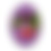 Cabochon cerise ovale, résine ou verre