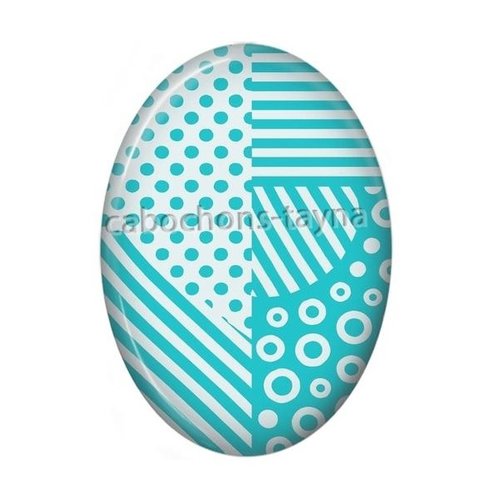 Cabochon géométrique ovale, résine ou verre