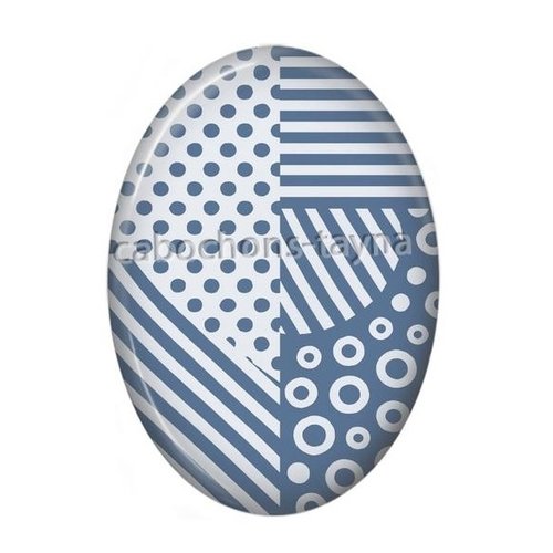 Cabochon géométrique ovale, résine ou verre