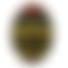 Cabochon tribal, aztèque ovale, résine ou verre