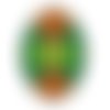 Cabochon tribal, aztèque ovale, résine ou verre
