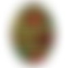 Cabochon tribal, aztèque ovale, résine ou verre