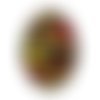 Cabochon tribal, aztèque ovale, résine ou verre