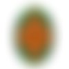 Cabochon tribal, aztèque ovale, résine ou verre