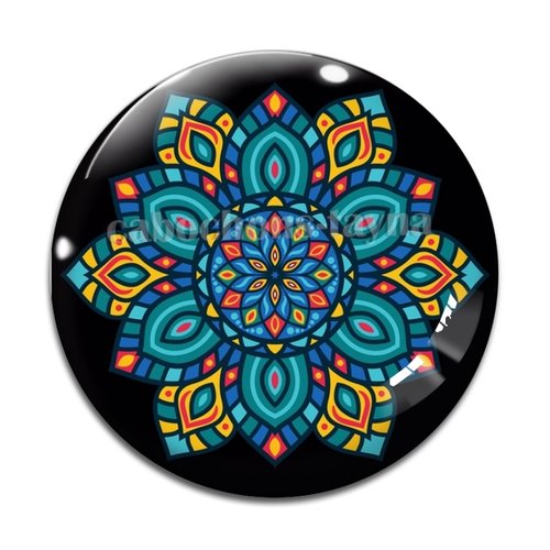 Cabochon mandala, résine ou verre rond différente taille