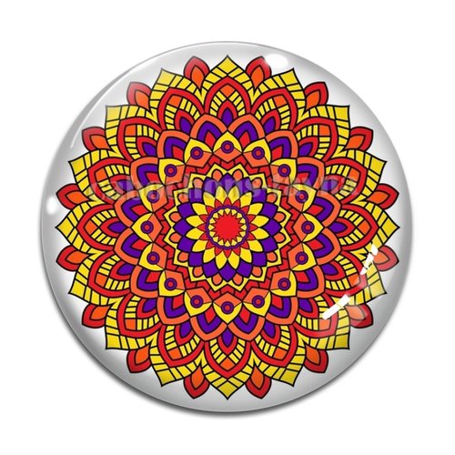 Cabochon mandala, résine ou verre rond différente taille