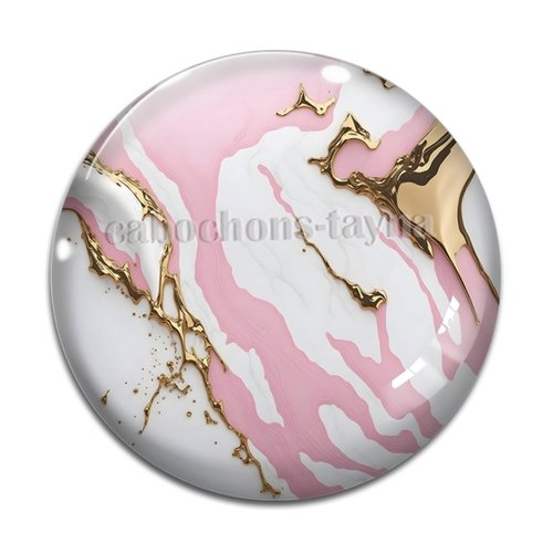 Cabochon abstrait, résine ou verre rond différente taille