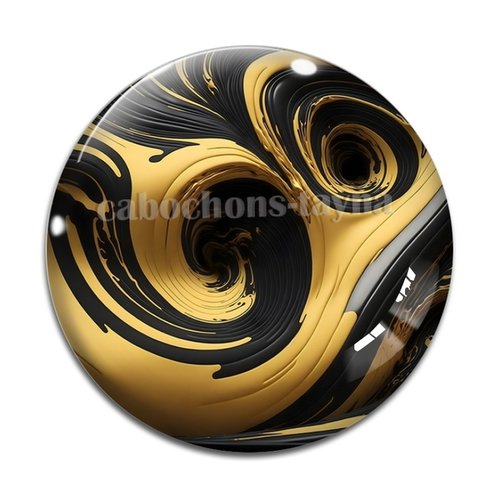 Cabochon abstrait, résine ou verre rond différente taille