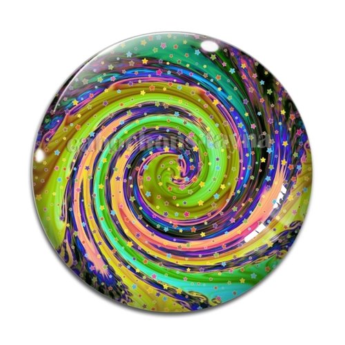 Cabochon abstrait, résine ou verre rond différente taille