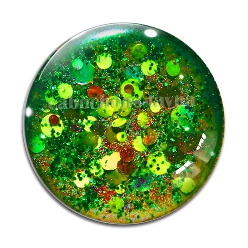 Cabochon fond paillette, résine ou verre rond différente taille