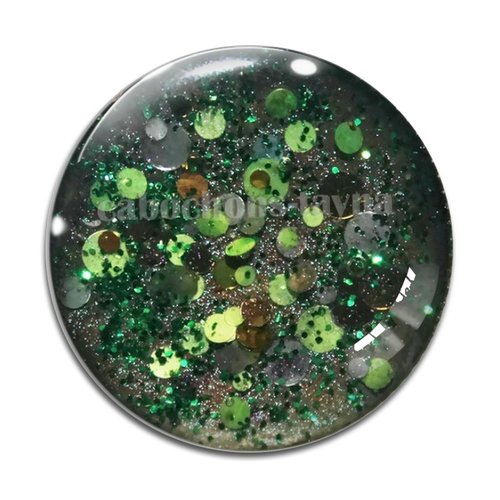 Cabochon fond paillette, résine ou verre rond différente taille